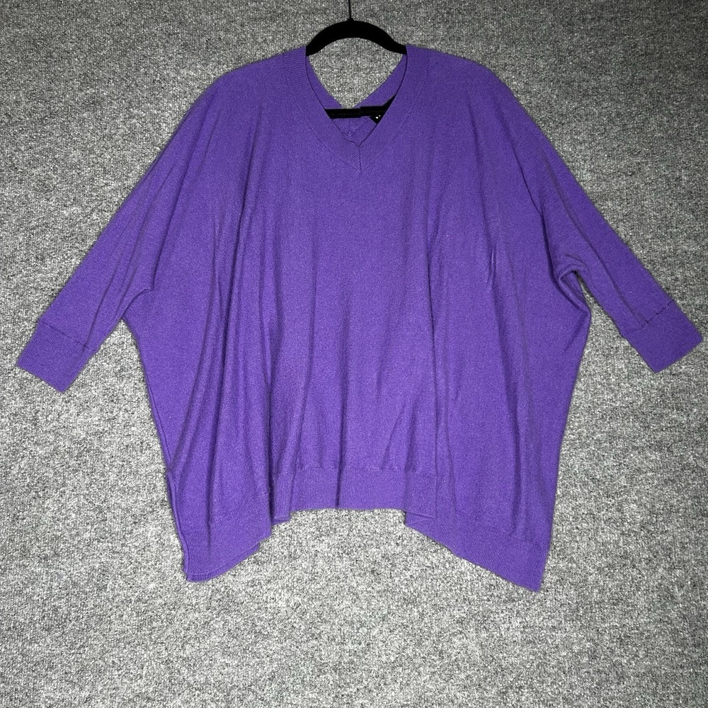 Bryn Walker Oversized Sweater Womens Xs Purple Poncho Relaxed Fit‎